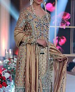 Beige Silk Suit- Pakistani Party Wear Dress