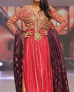 Crimson Chiffon Suit- Pakistani Party Wear Dress