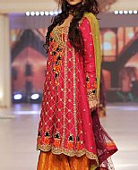 Crimson Chiffon Suit- Pakistani Party Wear Dress