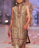 Caramel Beige Chiffon Suit- Pakistani Party Wear Dress