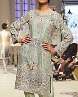 Pistachio Silk Suit- Pakistani Formal Designer Dress