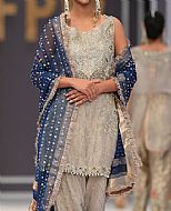 Sand Grey Chiffon Suit- Pakistani Formal Designer Dress