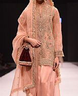 Peach Chiffon Suit- Pakistani Formal Designer Dress