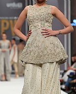 Cream Chiffon Suit- Pakistani Party Wear Dress