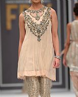 Light Peach Chiffon Suit- Pakistani Formal Designer Dress