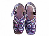 Ladies Chappal- Silver- Pakistani Khussa Shoes