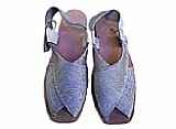 Ladies Chappal- Silver/Gold- Pakistani Khussa Shoes