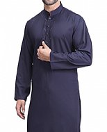 Navy Blue Men Shalwar Kameez