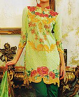 Tabassum Mughal Light Green Lawn Suit- Pakistani Lawn Dress