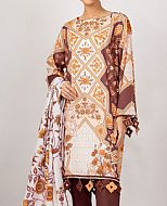 Beige Lawn Suit- Pakistani Lawn Dress