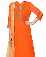 Orange Chiffon Suit- Indian Dress