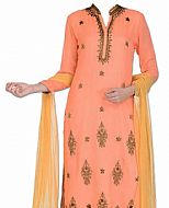 Peach Chiffon Suit- Indian Semi Party Dress