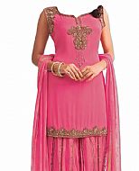 Pink Chiffon Suit- Indian Semi Party Dress