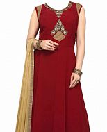 Red Georgette Suit- Indian Semi Party Dress