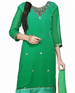 Green Chiffon Suit- Indian Semi Party Dress