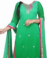 Green Chiffon Suit- Indian Semi Party Dress