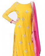 Yellow Chiffon Suit- Indian Semi Party Dress