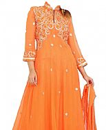 Orange Chiffon Suit