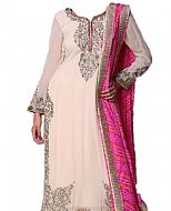 Off-white Georgette Suit- Indian Semi Party Dress