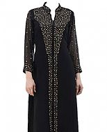 Black Chiffon Suit- Indian Semi Party Dress