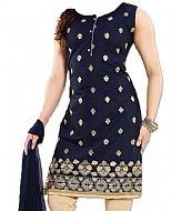 Navy Blue Georgette Suit- Indian Semi Party Dress