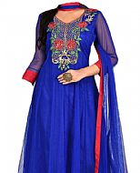 Blue Chiffon Suit- Indian Semi Party Dress