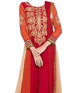 Magenta/Rust Chiffon Suit- Indian Clothes