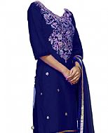 Blue Chiffon Suit- Indian Semi Party Dress