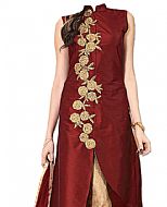 Maroon/Golden Silk Suit- Indian Dress