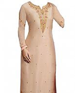 Beige Chiffon Suit- Indian Semi Party Dress