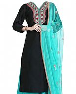 Black/Turquoise Georgette Suit- Indian Dress