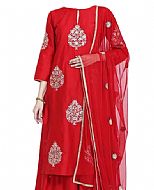 Red Georgette Suit- Indian Semi Party Dress