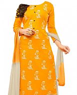 Mustard Georgette Suit- Indian Semi Party Dress