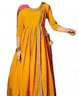 Mustard Georgette Suit- Indian Semi Party Dress