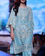 Turquoise Chiffon Suit- Pakistani Party Wear Dress