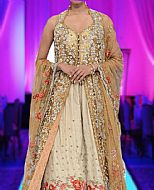 Ivory/Golden Silk Suit- Pakistani Bridal Dress