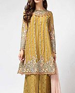 Mehndi Green Chiffon Suit- Pakistani Party Wear Dress