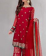 Red Chiffon Suit- Pakistani Formal Designer Dress