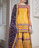 Yellow Jamawar Suit- Pakistani Party Wear Dress