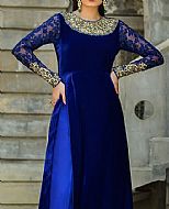 Blue Velvet Suit- Pakistani Formal Designer Dress