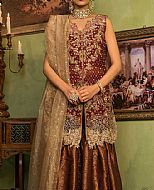 maroon wedding dresses pakistani