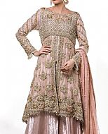 Peach Crinkle Chiffon Suit- Pakistani Formal Designer Dress