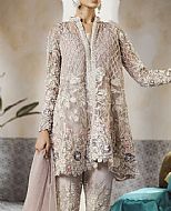 Sand Grey Chiffon Suit- Pakistani Formal Designer Dress