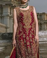 Magenta Crinkle Chiffon Suit- Pakistani Formal Designer Dress