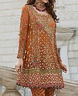 Rust Chiffon Suit- Pakistani Formal Designer Dress