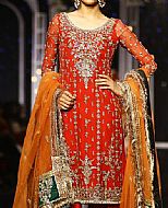 Red Chiffon Suit- Pakistani Formal Designer Dress