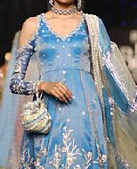 Turquoise Silk Suit- Pakistani Formal Designer Dress