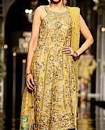 Gold Chiffon Suit- Pakistani Formal Designer Dress