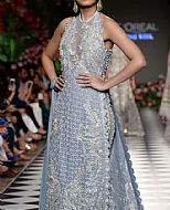 Baby Blue Chiffon Suit- Pakistani Formal Designer Dress