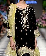 Black Velvet Suit- Pakistani Party Wear Dress